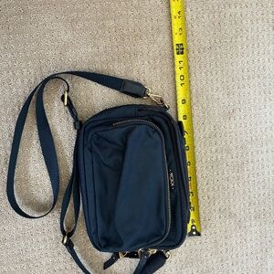 Tumi Crossbody Blue and Gold
